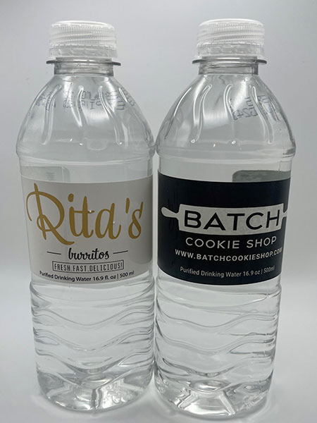 water bottle custom labels