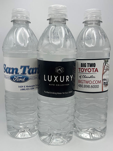 branded bottled water